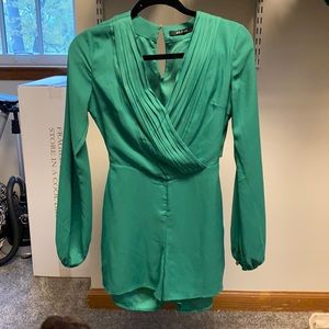 Long sleeve romper green